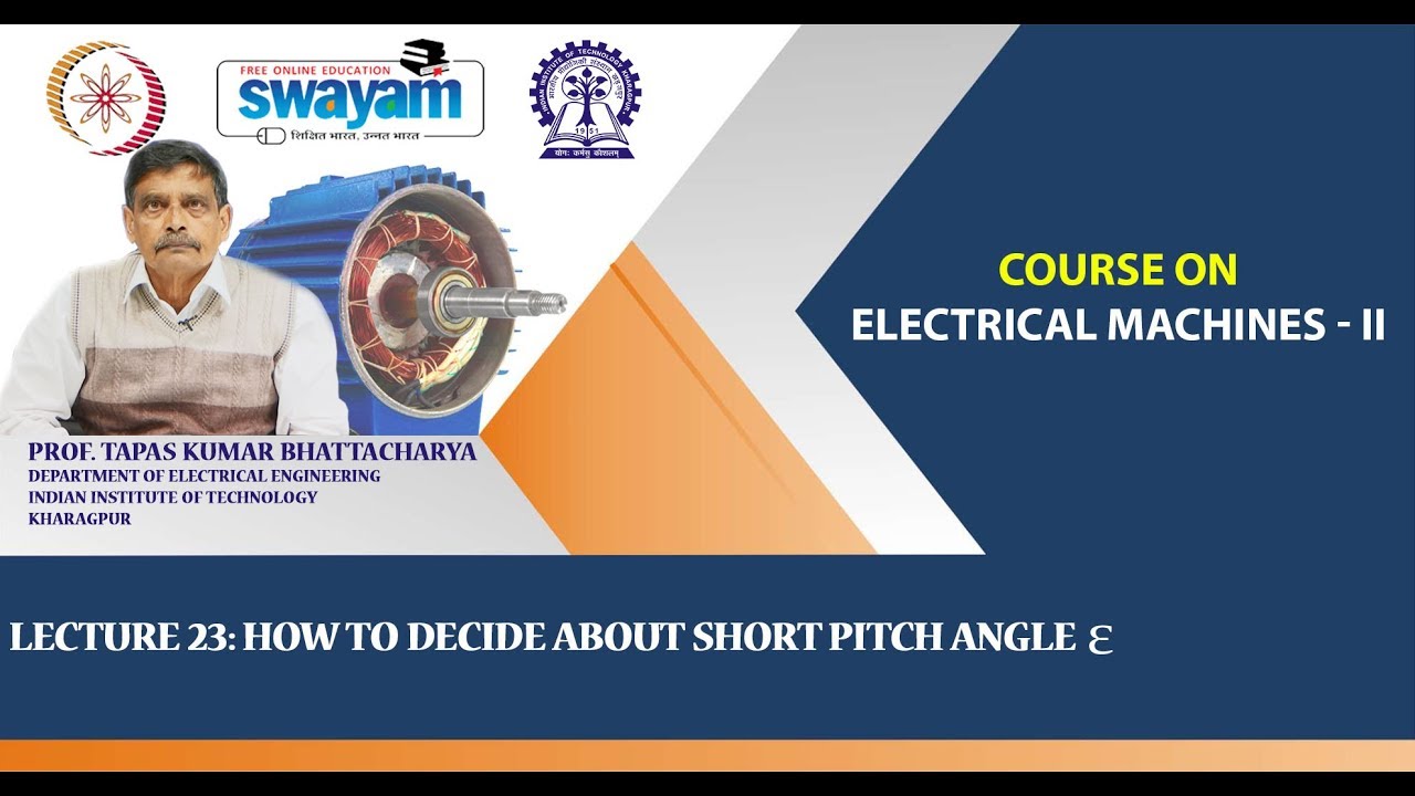 Lecture 23: How to decide about Short Pitch Angle ϵ