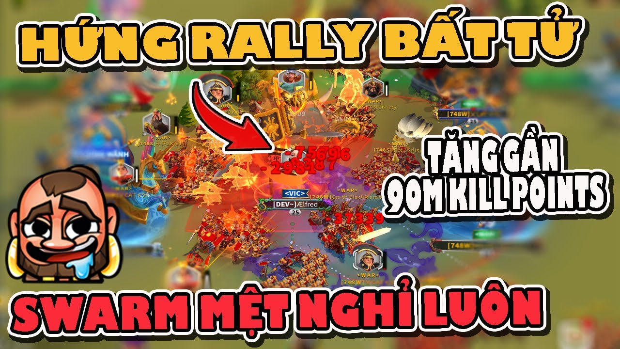 HỨNG RALLY OUT TRÌNH GAME ROK. BẤT TỬ. Cân Luôn cho mấy boss SWARM