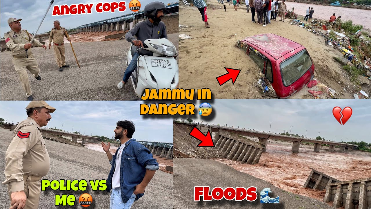 Ground Reality of JAMMU FLOODS 💔 | Broken Bridge & Angry Police Clash 😢