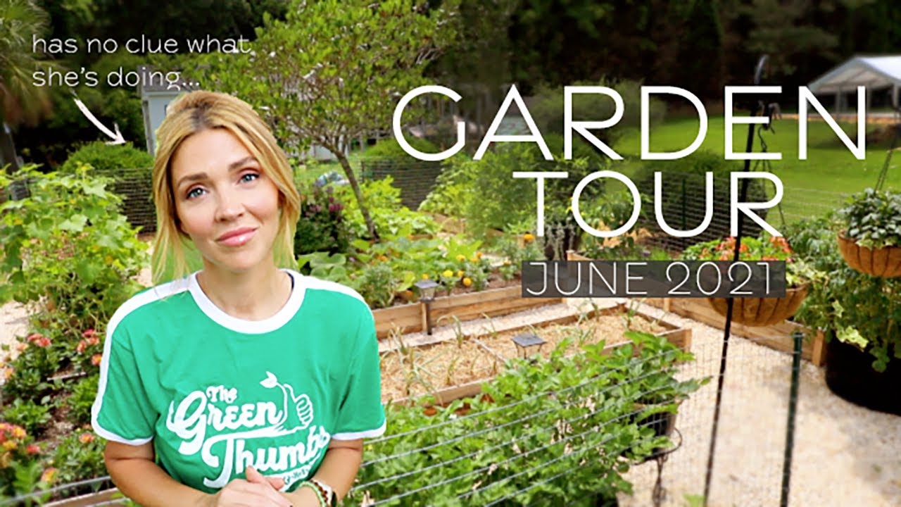 🌿 Garden Tour 🌿  (June 2021) // Beginner Gardener... why did my cantaloupe grow a cucumber?!?!?