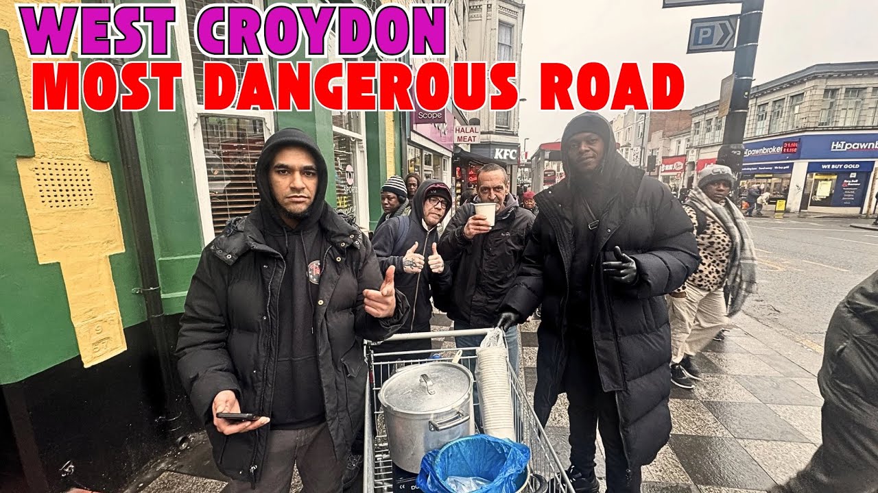 Накормите бездомных в Западном Кройдоне на самой опасной дороге