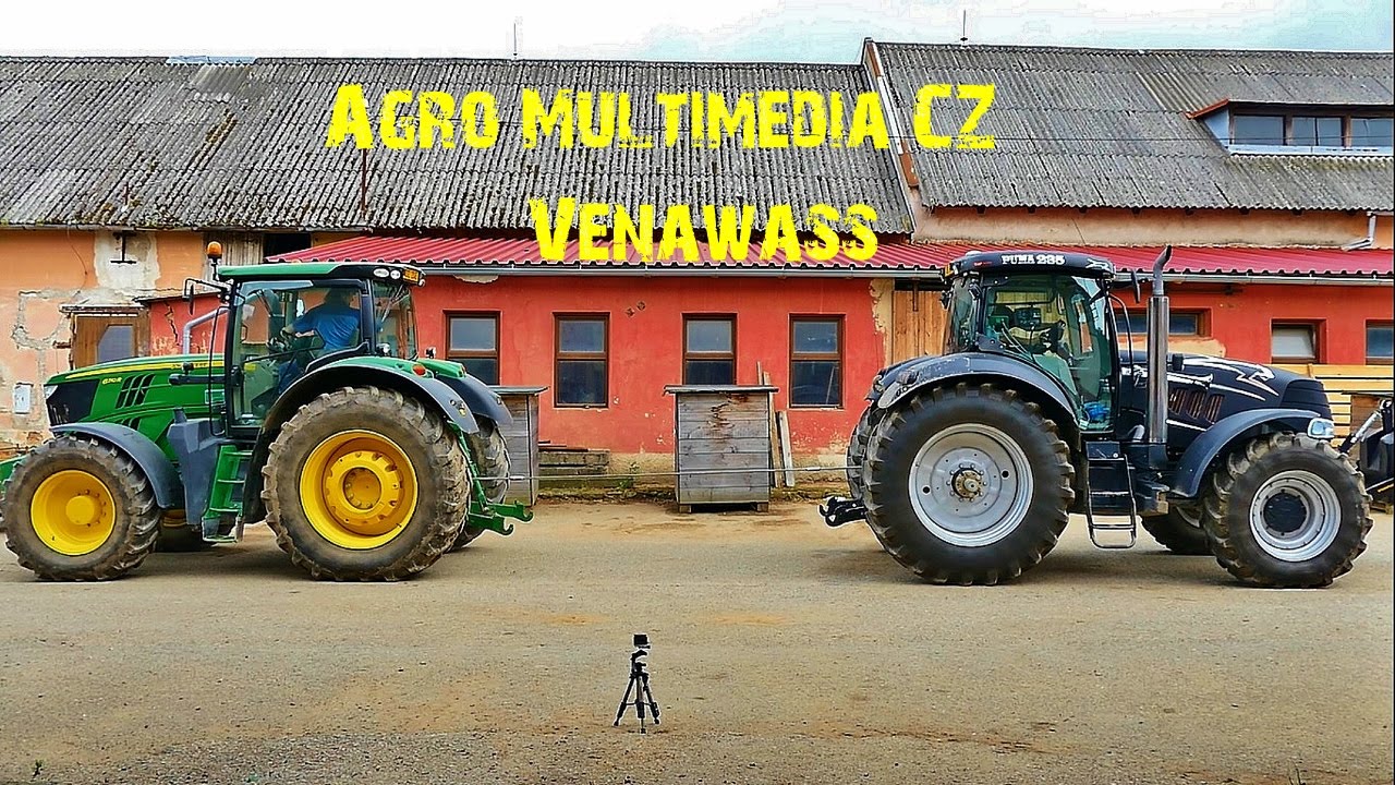 JOHN DEERE 6210R vs CASE BLACK PUMA 235 přetahování