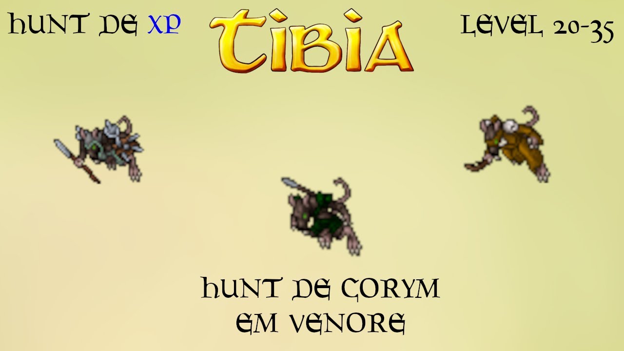 ⚔️ Hunt de Corym em Venore! XP Bruto pra Up R&aacute;pido | Cuidado: Muitos Bichos! | Tibia Free Account