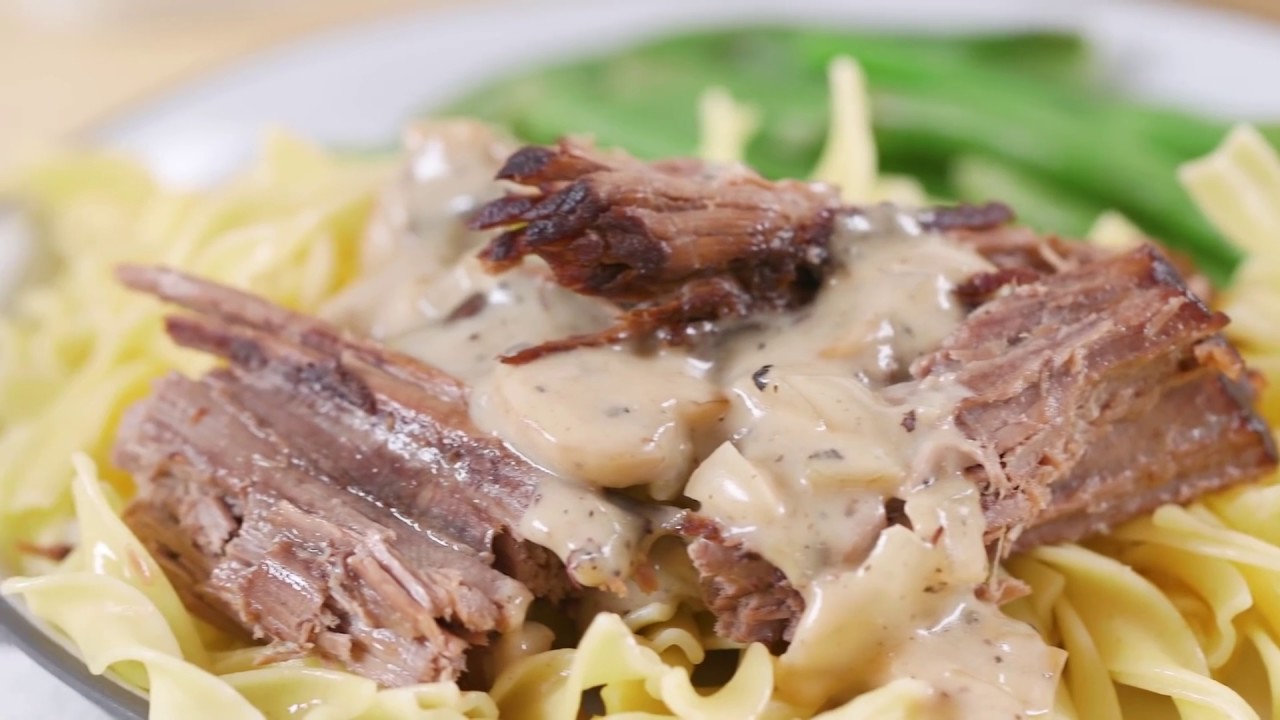 Pot Roast with Mushroom Onion Sauce | Bottom Round Roast Recipe