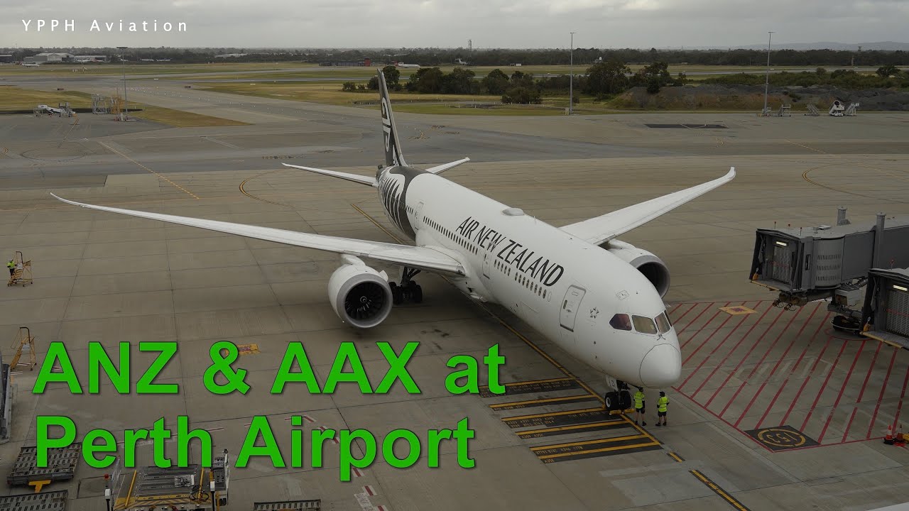 Air New Zealand and Air Asia X at T1 at Perth Airport (YPPH).