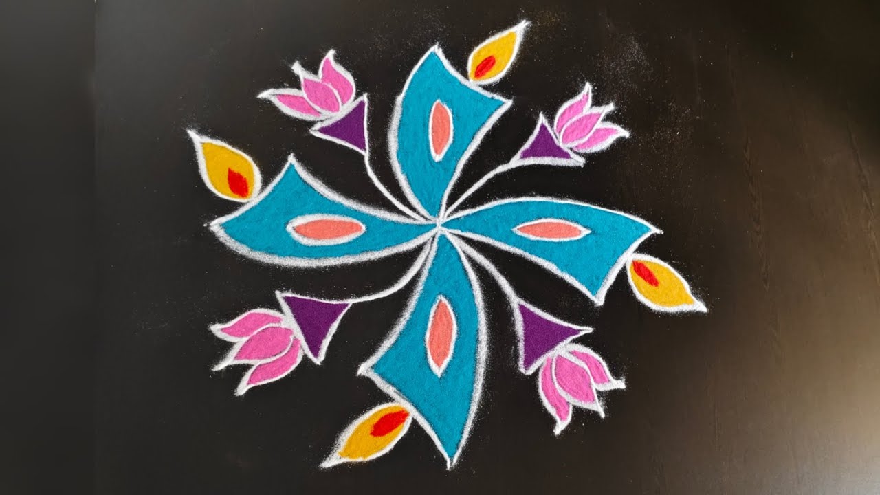 7 dots modern margazhi/ pongal special kolam #rangoli #colorkolam #dialyrangoli #easyrangoli 
