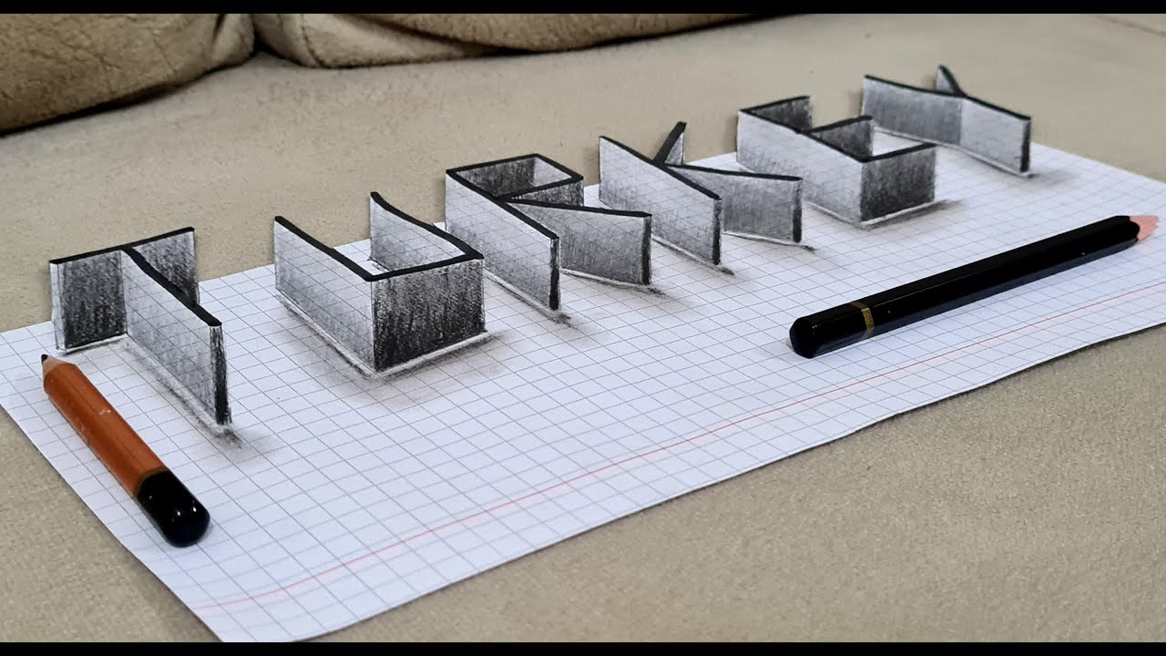 3d drawing easy 3 boyutlu çizimler 3डी ड्राइंग