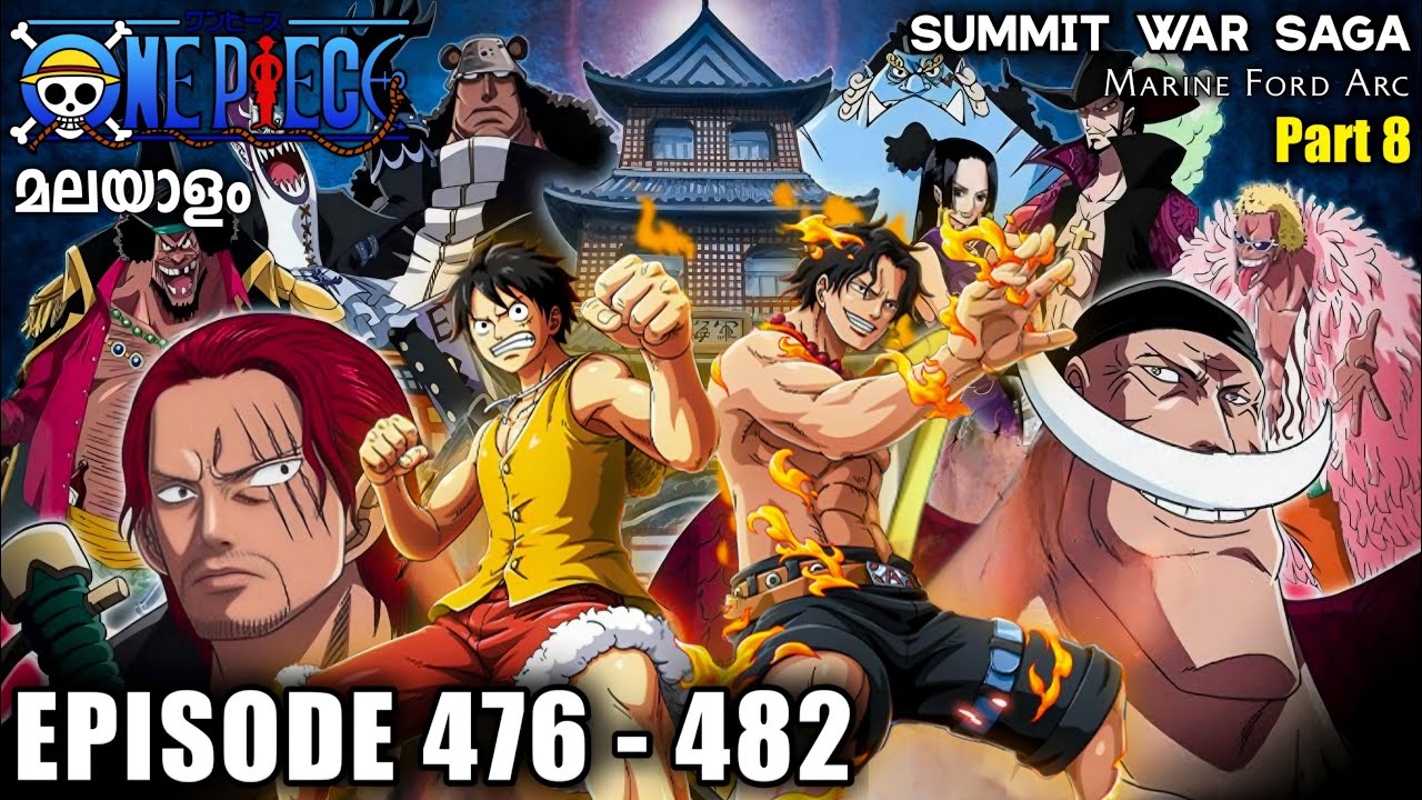 One Piece മലയാളം Episode 476 - 482 Explained in Malayalam | Summit War Saga part 8 | Season 6