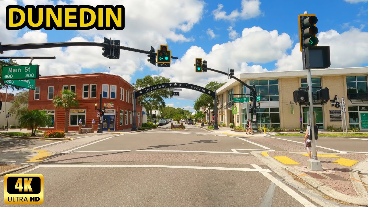 Dunedin Florida Driving Through