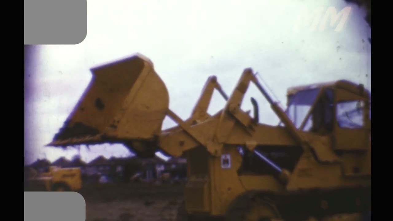 Construction Plant part 2 late 1960's old cine film 432