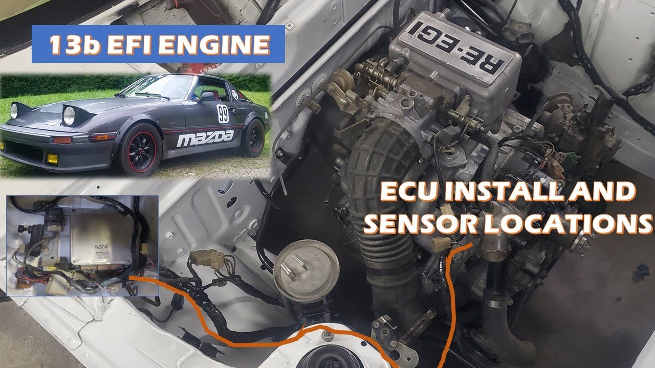 84-85 RX7 GSL-SE Engine Harness and ECU Install