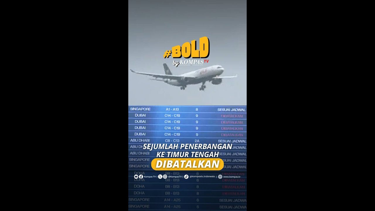 SEJUMLAH PENERBANGAN KE TIMUR TENGAH DIBATALKAN #short