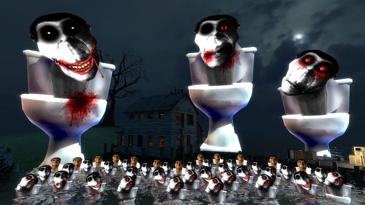 Bloody Obunga Ghost Skibidi Toilets , Nightmare on the haunted island | Custom Nextbots GMOD