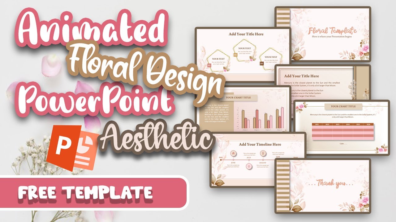 AESTHETIC ANIMATED FLOWER SLIDE  ✨| POWER POINT | MUDAH | SIMPLE | FREE TEMPLATE
