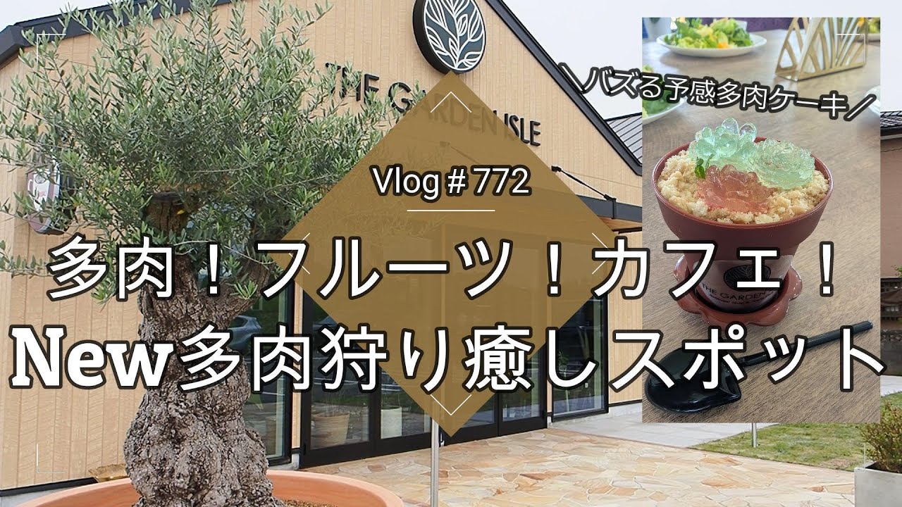 【Vlog772】【多肉植物】多肉！フルーツ！カフェ！🍈New多肉狩り癒しスポット【多肉寄せ植えケーキにほんとに寄せ植えしてみた】