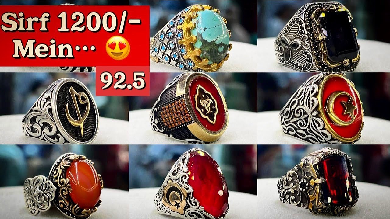 UNISEX TURKISH RINGS - 16.5 SILVER JEWELLERY - EXPLORING JEWELLERY BY MUDASSIR CREATIONS