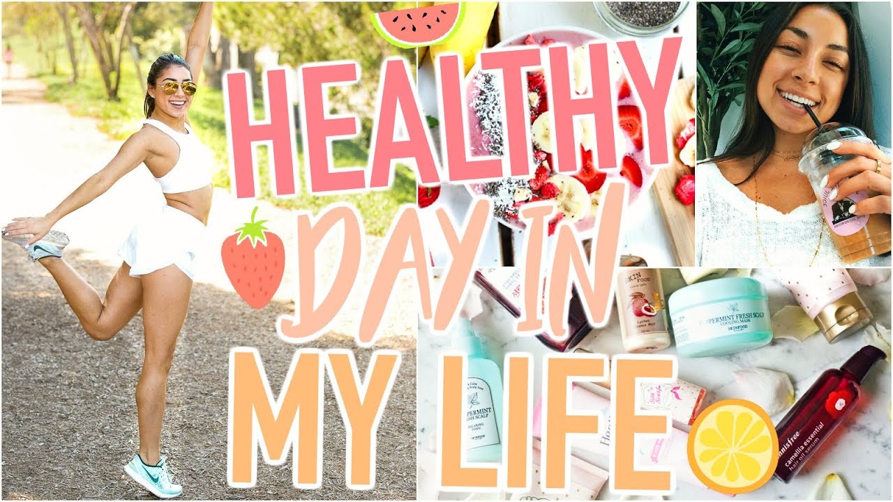 HEALTHY Day In My Life - What I Eat, Full Workout, Skincare Routine, & Makeup Hacks, & More!!
