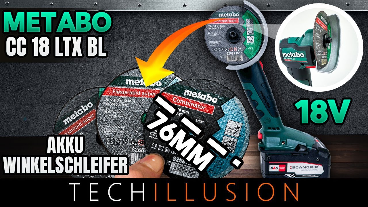 🔥WAS TAUGT der MINI 18V Akku-Winkelschleifer 76mm von METABO?!😱 - CC 18 LTX BL - Review & Test