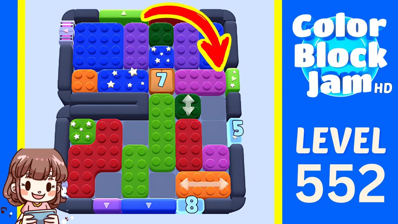Color Block Jam Level 552 Solution Walkthrough