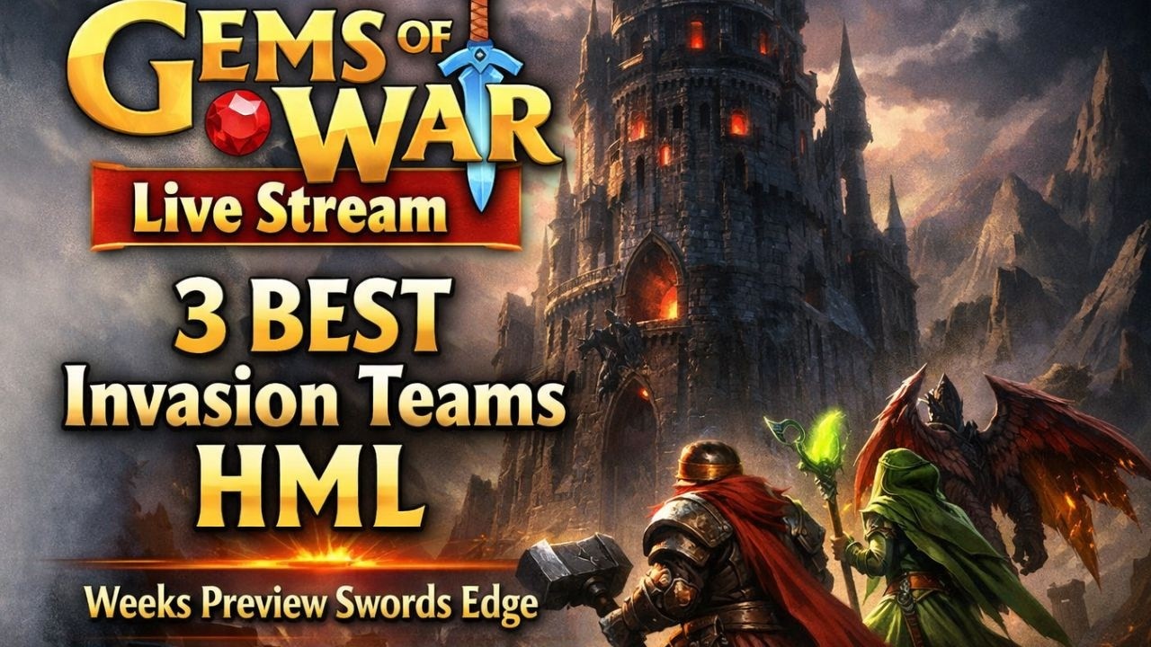 3 BEST Invasion Teams High Mid Low Weeks Preview Swords Edge | Gems of War Live 03/09/2026
