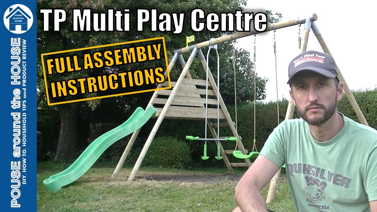How to assemble TP swing & slide set. Wood multi play centre assembly. Swing set & slide build!!