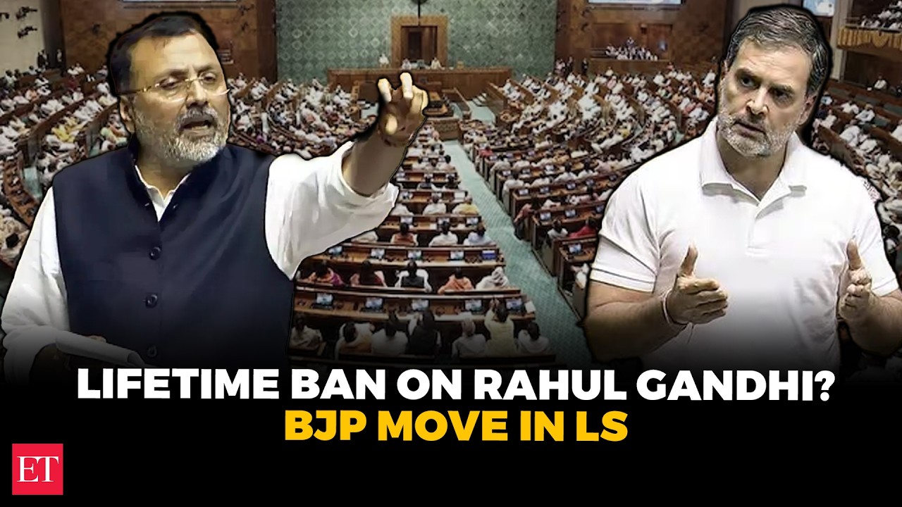 Substantive motion against Rahul Gandhi: Nishikant Dubey demands expulsion, lifetime election ban