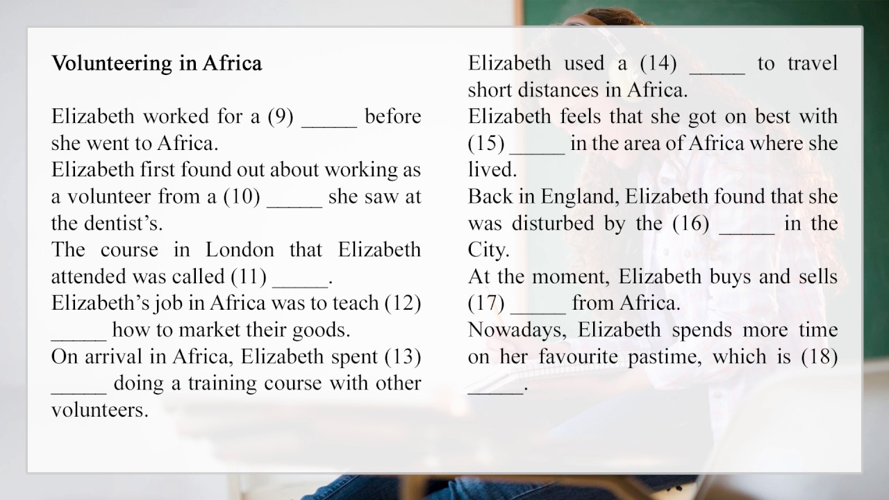 FCE First Certificate in English Listening Test | Part 2