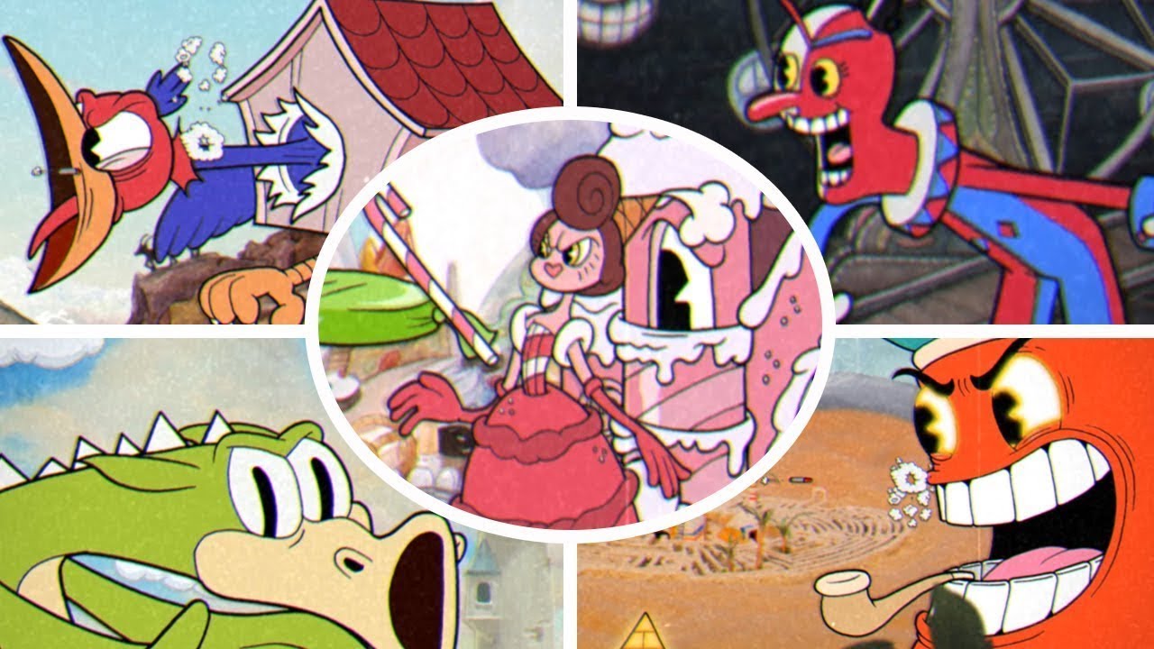 CUPHEAD - TODOS OS BOSS ILHA 2 (SEM DANO - A+ RANKS)
