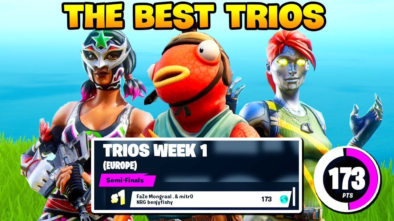 MONGRAAL & BENJYFISHY & Mitr0 Gets Top 1 Trio Cup Week 1 (173 pts) | Fortnite Compilation