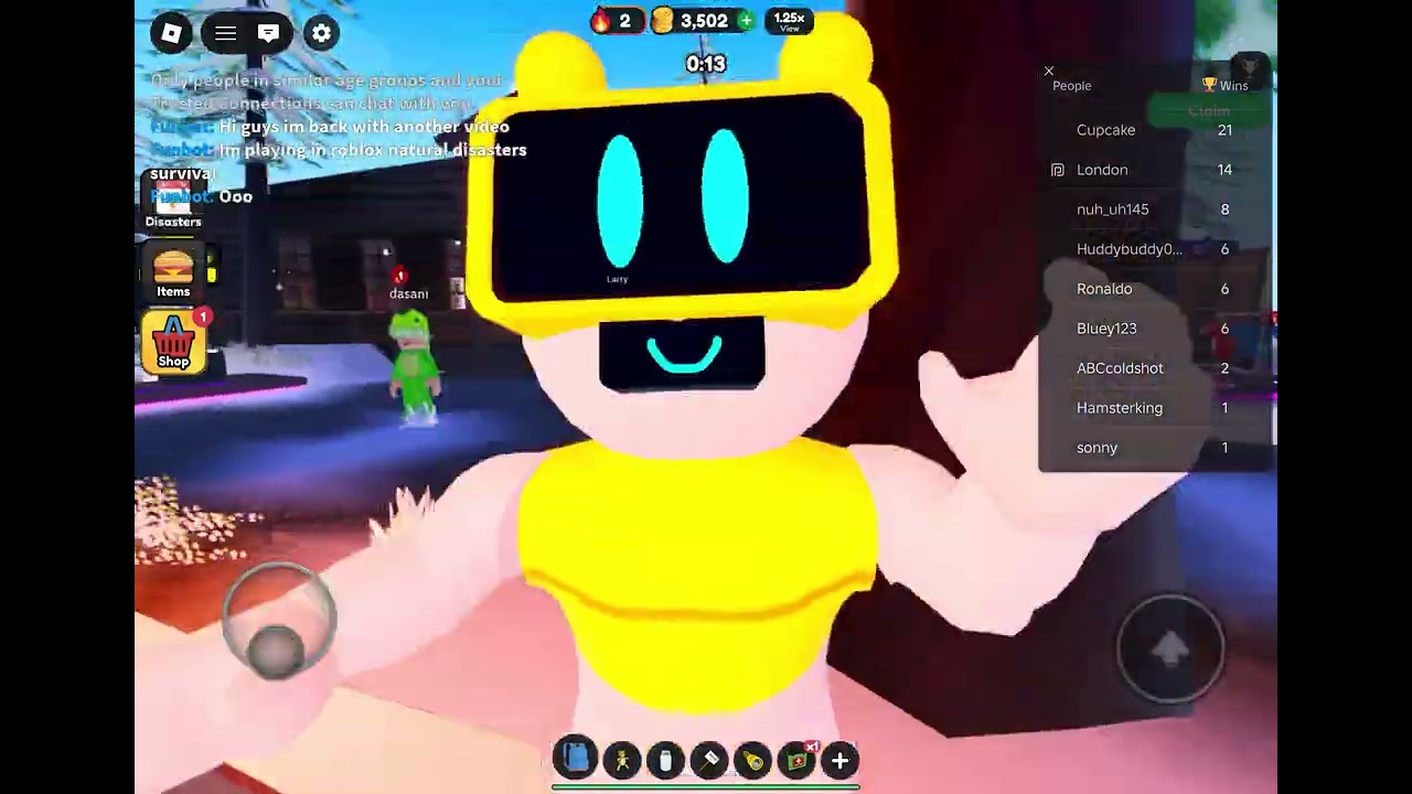 Funbot plays  natural disasters survival 