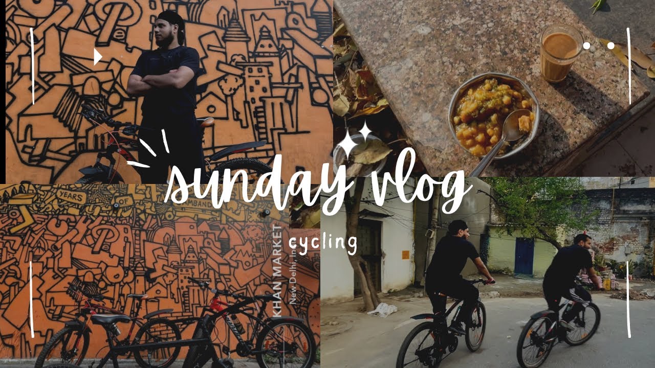 Peaceful Sunday Ride in Delhi 🌅 | Cycling to Khan Market & Agrasen Ki Baoli😶‍🌫️/ clear roads🤫