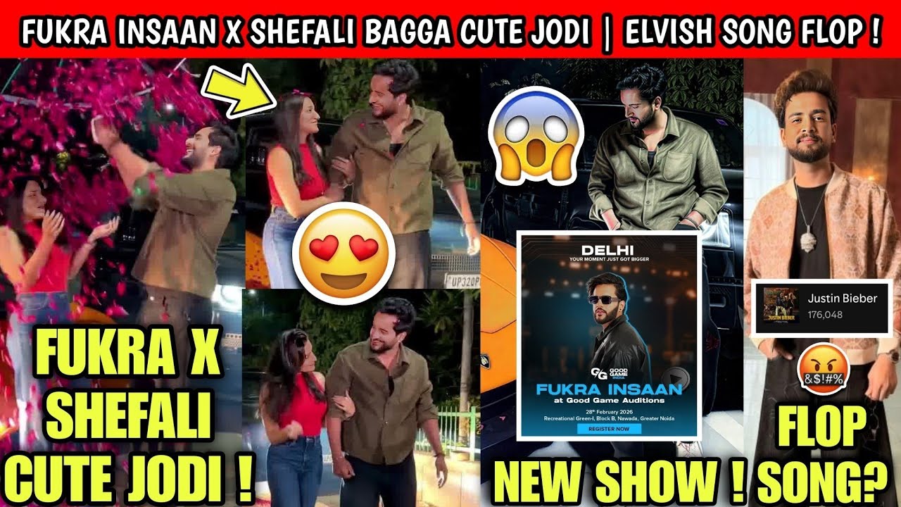 OMG!😍 Fukra Insaan X Shefali Bagga Cute Jodi | Fukra New On Tv Show | Elvish Song Flop On Spotify !