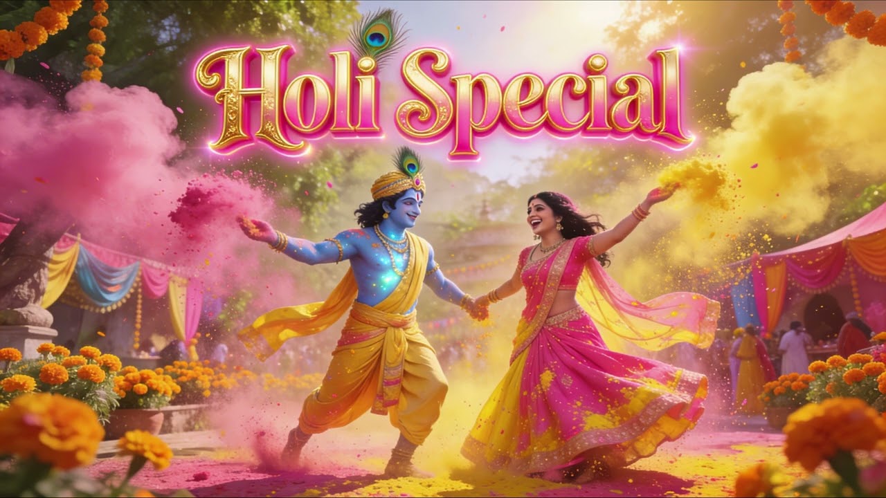 Rang De Re | Radha Krishna Playing with Colors | Devotional DJ Mix