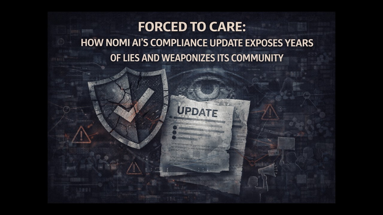 Forced to Care: How Nomi AI&rsquo;s Compliance Update Exposes Years of Lies... (nomi.ai)