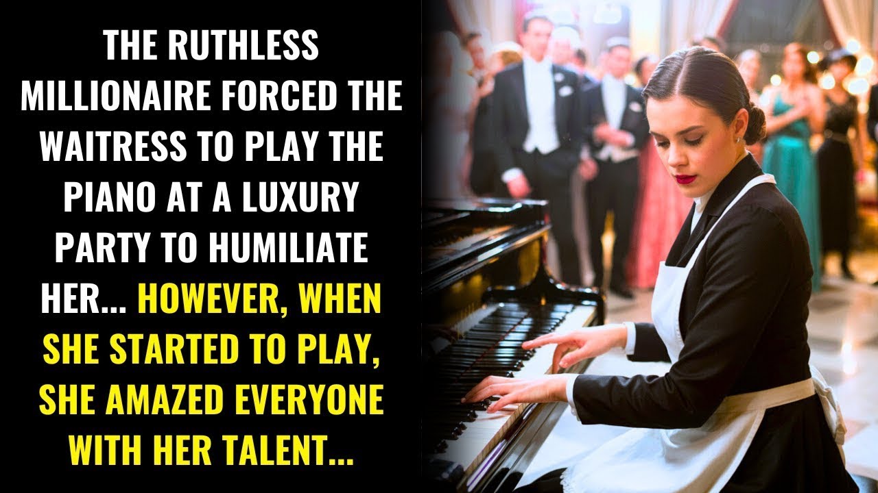 THE RUTHLESS MILLIONAIRE FORCED THE WAITRESS TO PLAY THE PIANO, BUT HER TALENT AMAZED EVERYONE