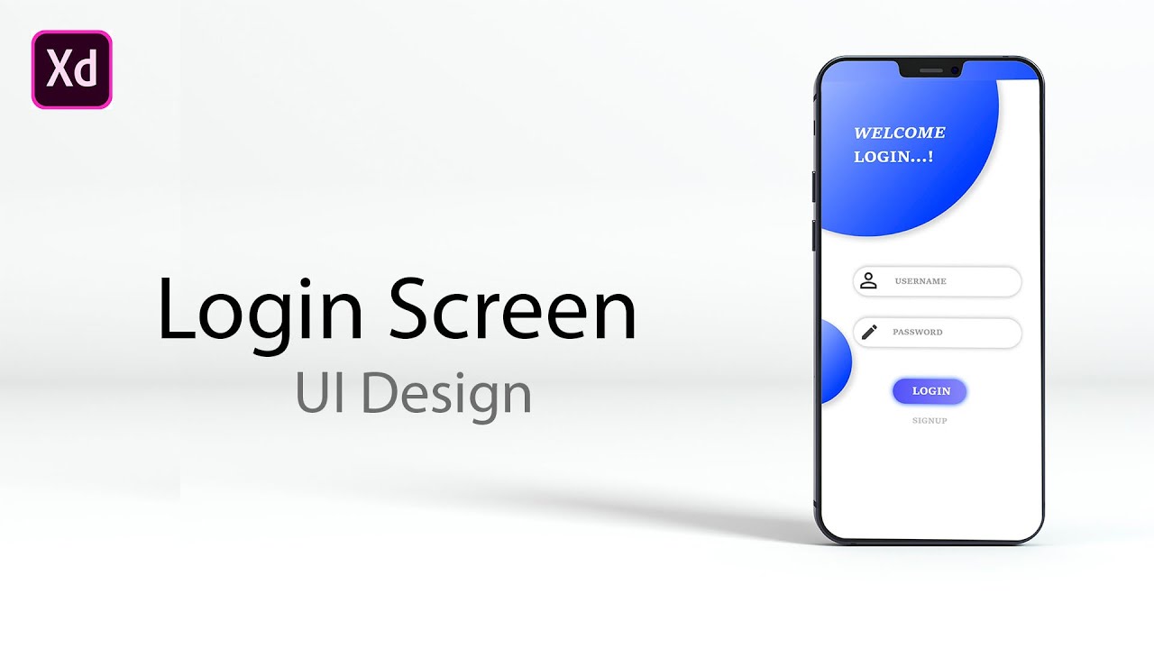 Adobe XD Tutorial | Login Page | Basic Course of UI Design