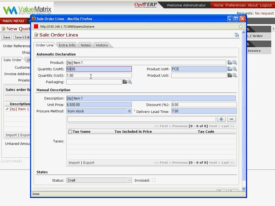 Open ERP Sales Management video.avi