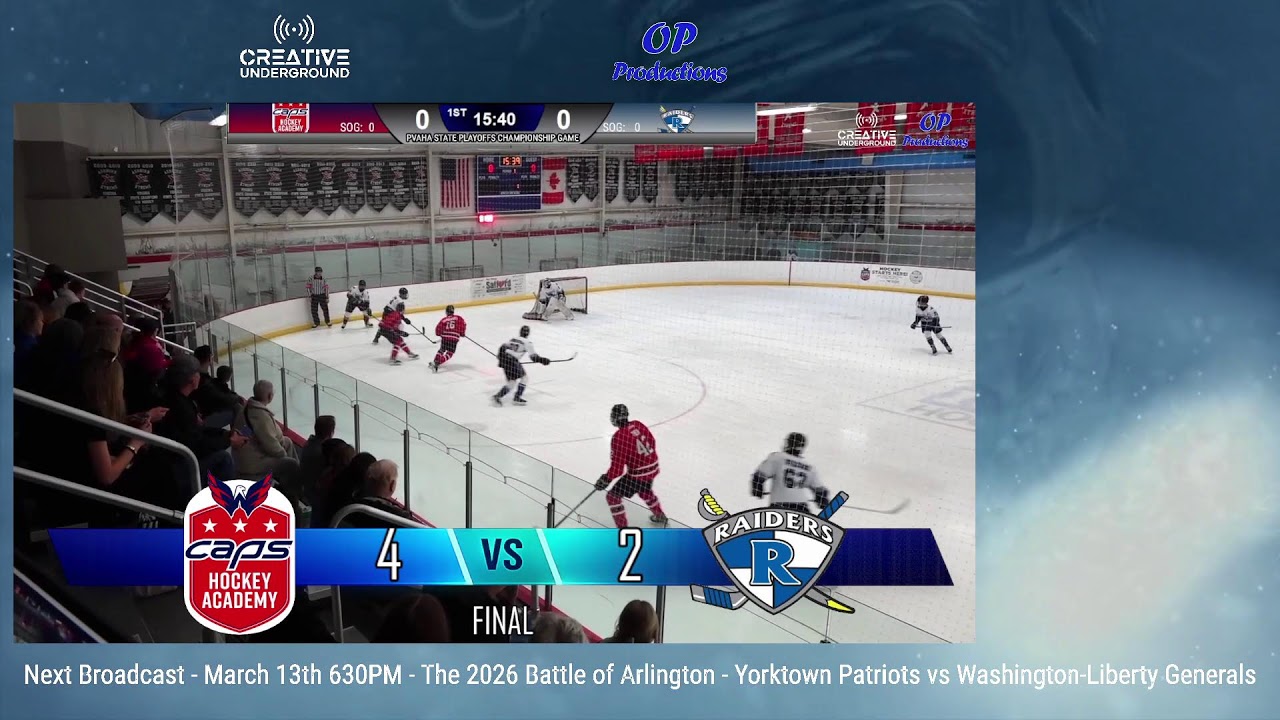 PVAHA 18U State Tournament Finals - 2/28/26 3:40PM - Caps Academy @ Reston Raiders