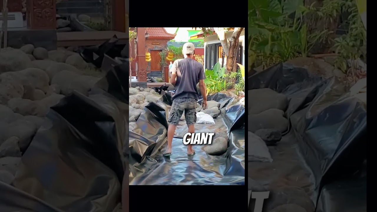 How to Build a River in Your Backyard with 200$ 🌊 #river #diy #process #shorts