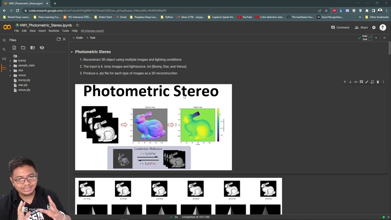 Photometric Stereo Images to 3D reconstruction