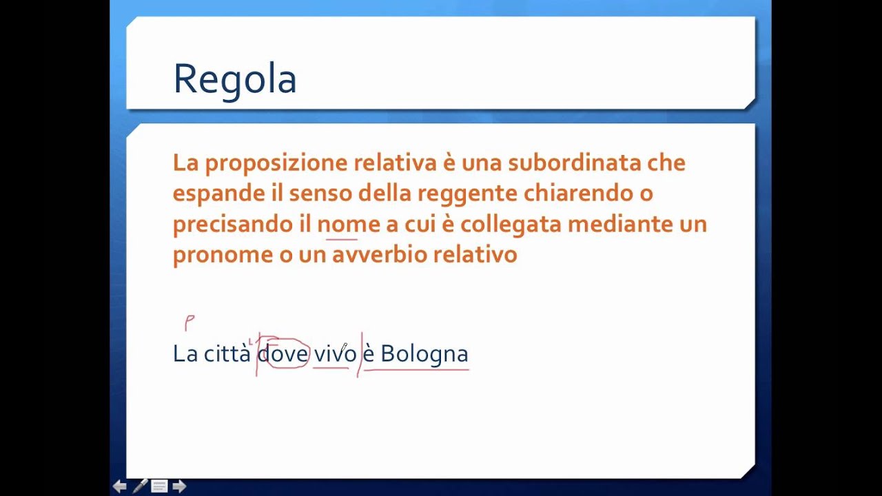 La proposizione relativa