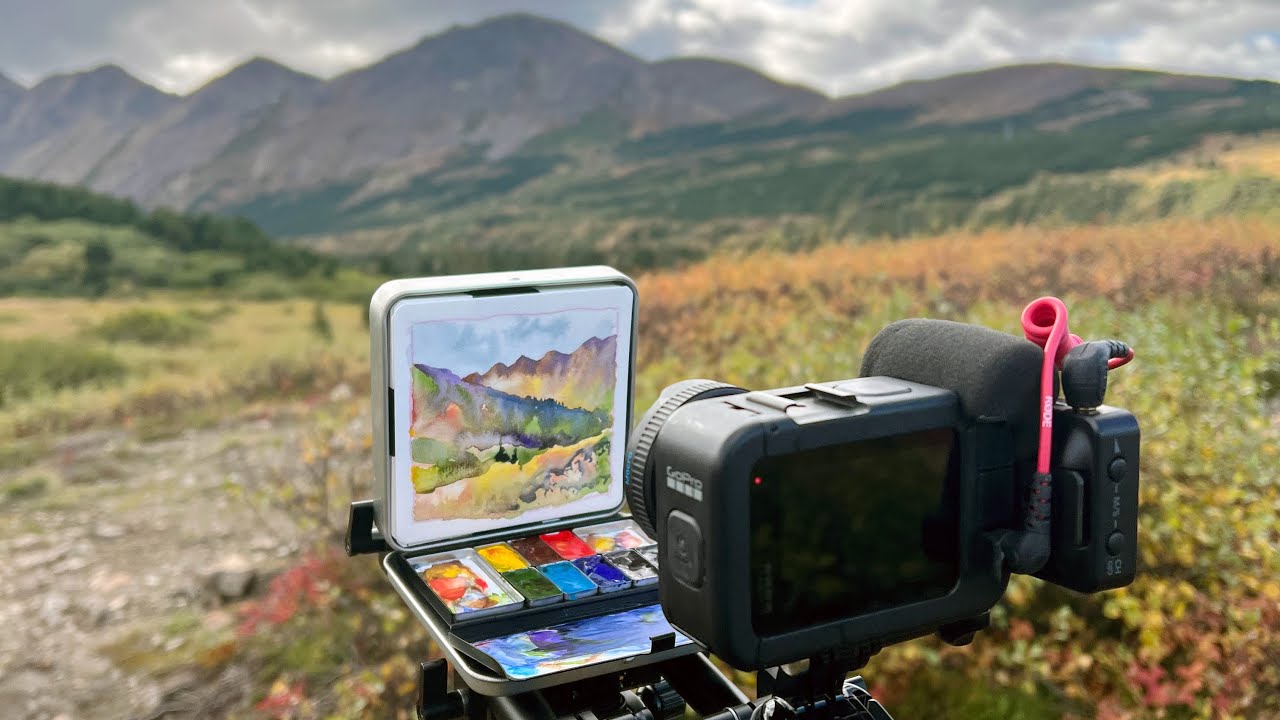 An Alaskan filmmaker's plein air watercolor set-up!