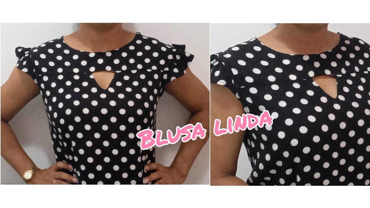 DIY. BLUSA COM PALA E DECOTE V SUPER FÁCIL.