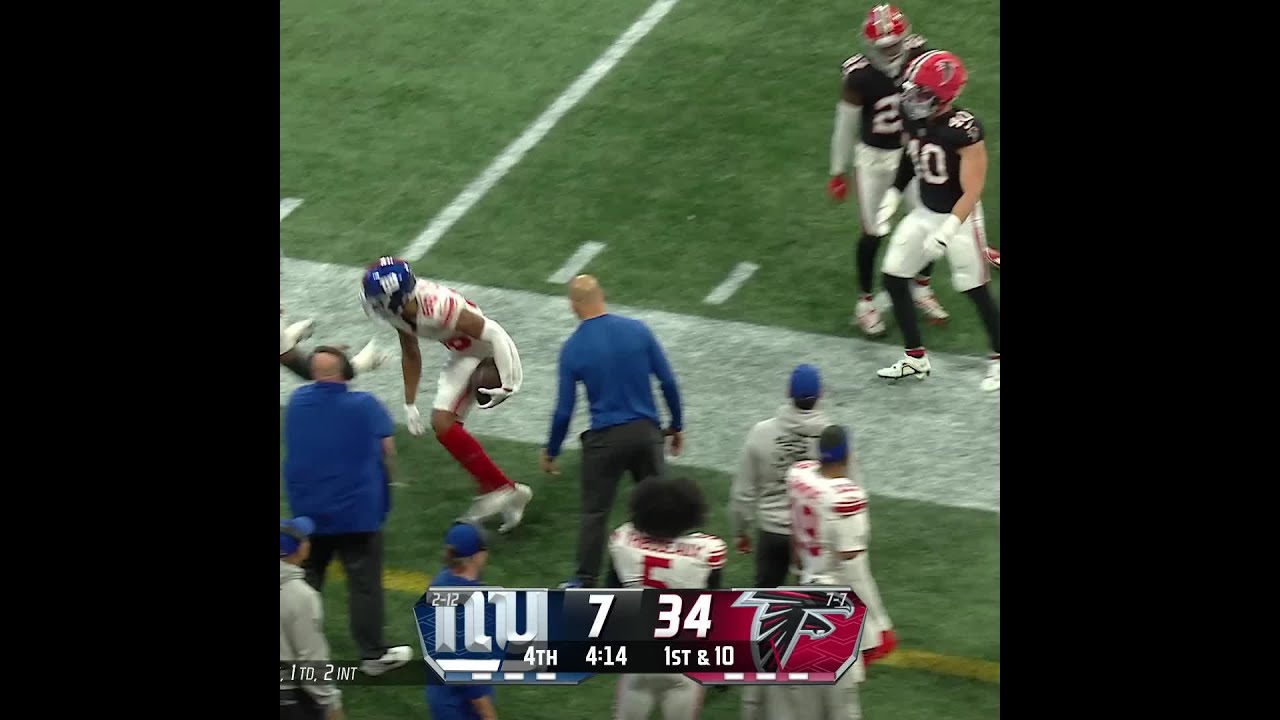 Darius Slayton catches for a 21-yard Gain vs. Atlanta Falcons