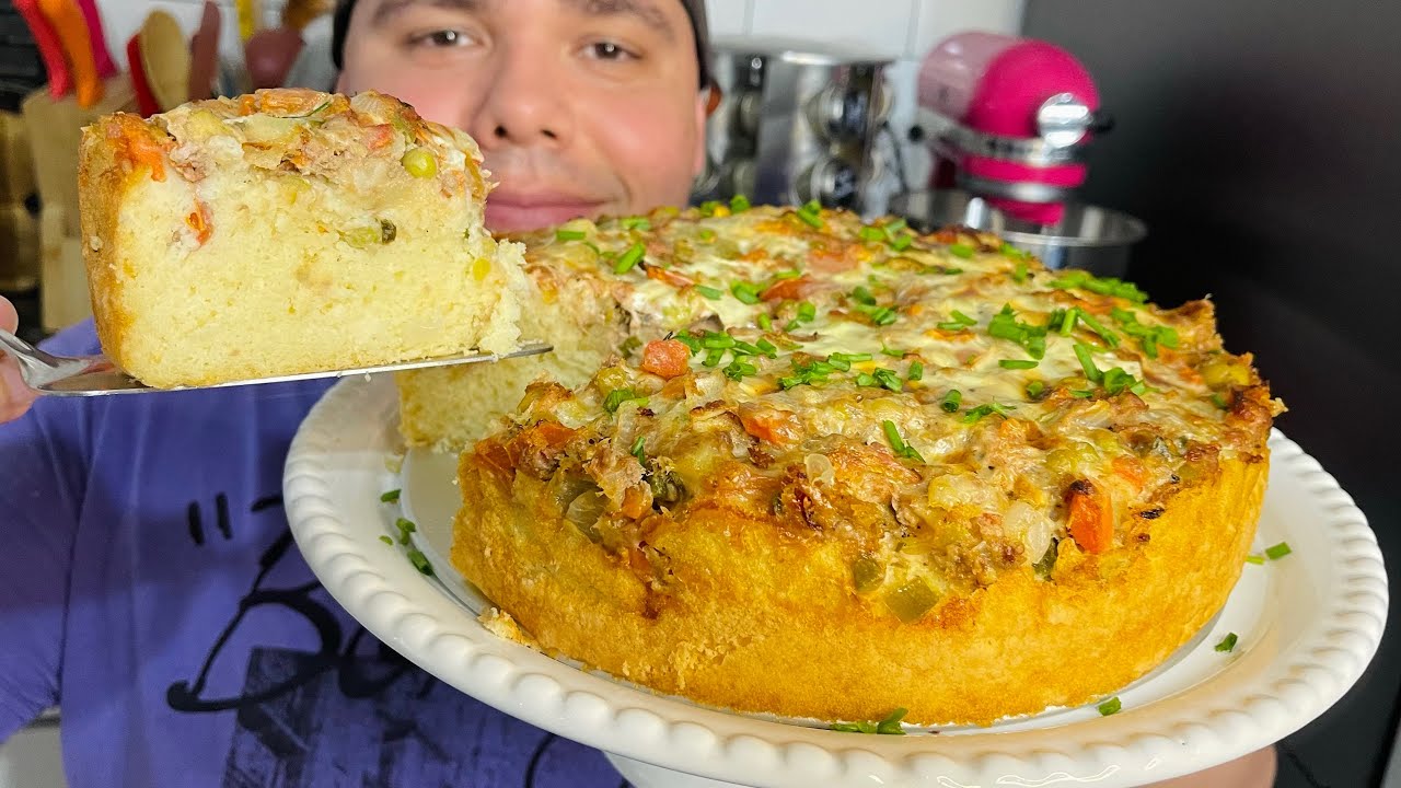 MASSA DIFERENTE QUE DERRETE NA BOCA A MELHOR TORTA DE ATUM DO MUNDO | UMA DELÍCIA