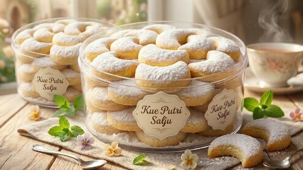 4 BAHAN AJA BISA BIKIN KUE PUTRI SALJU YANG LUMER DIMULUT 