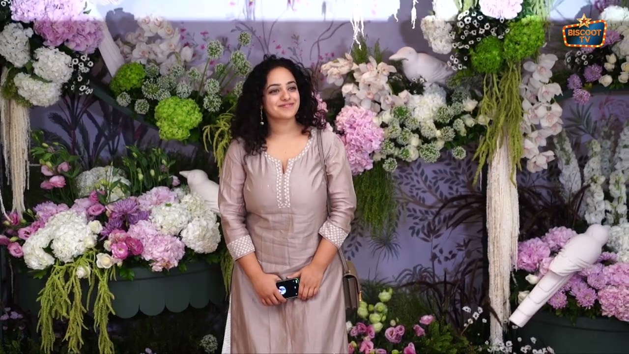 South Actress Nithya Menon Arrives At Eka Lakhani And Ravi Bhagchandka Engagement Party