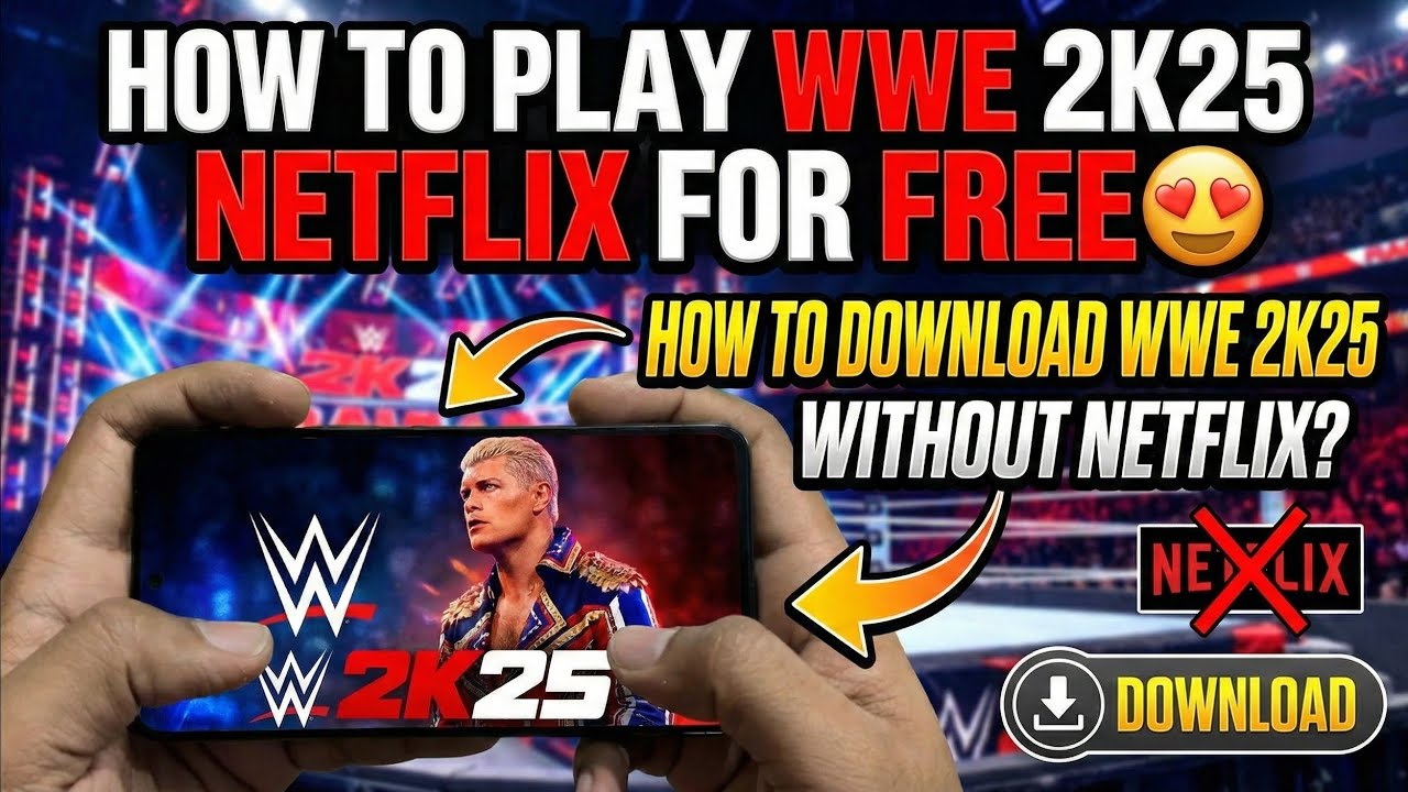 HOW TO PLAY WWE 2K25 NETFLIX FOR FREE😍 | HOW TO DOWNLOAD WWE 2K25 WITHOUT NETFLIX?