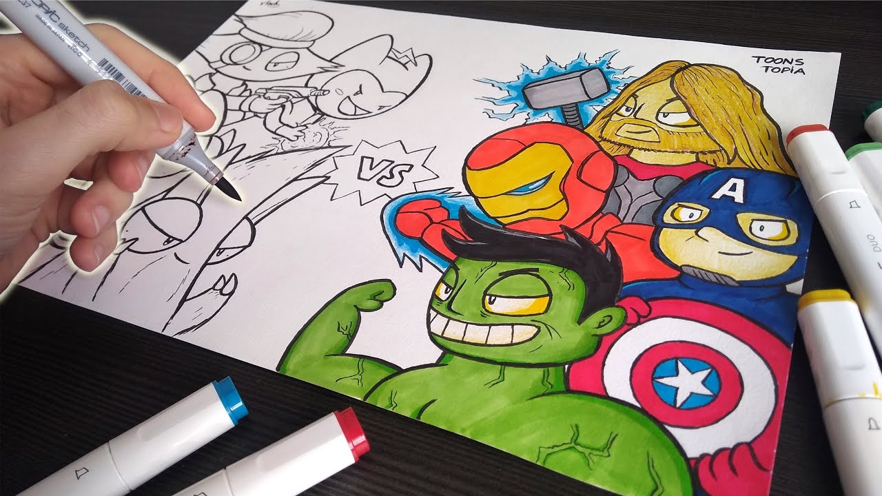 SUPERTOONS vs. VINGADORES | Super-Heróis da Marvel e de Toonstopia!