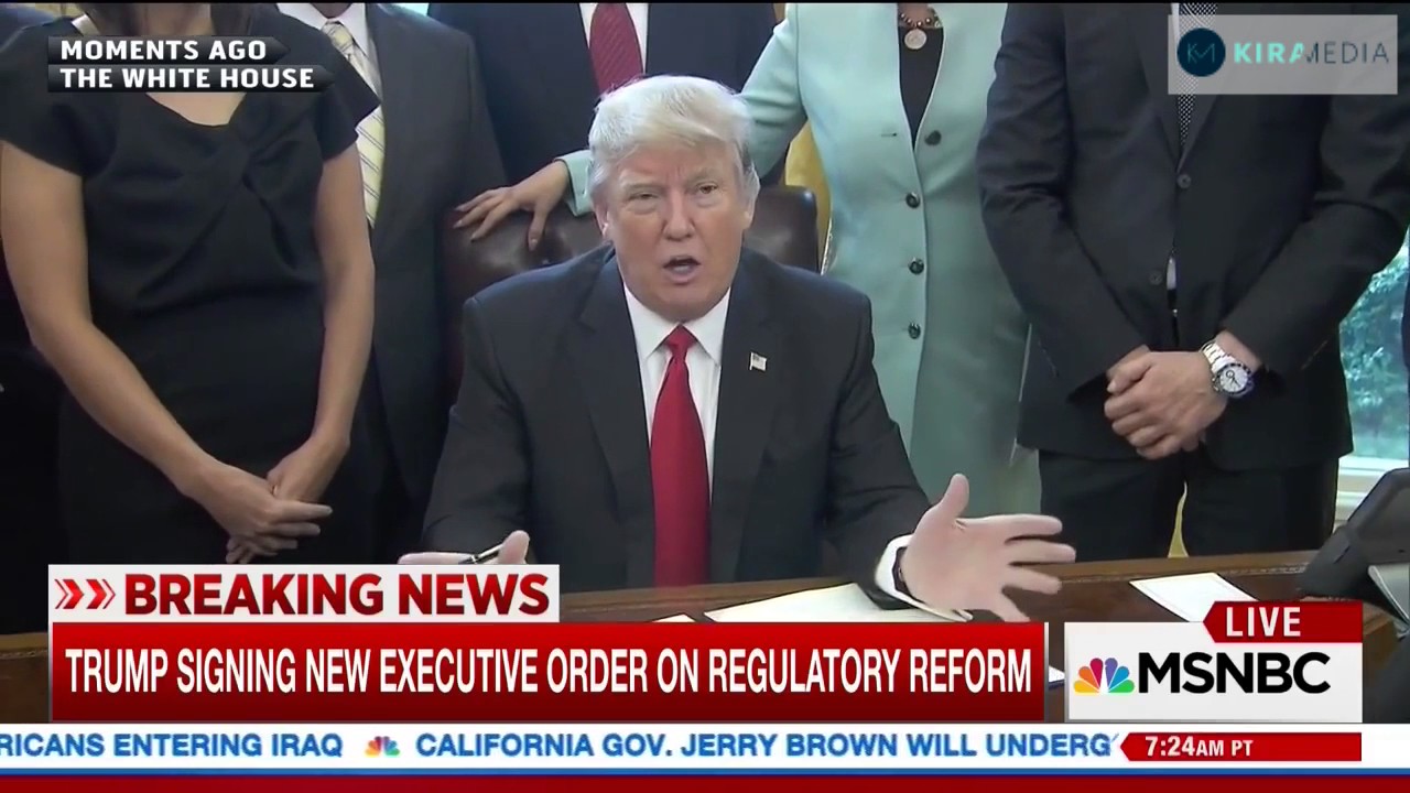 Trump Signs &lsquo;One in, Two Out&rsquo; Order on Regulation Reform